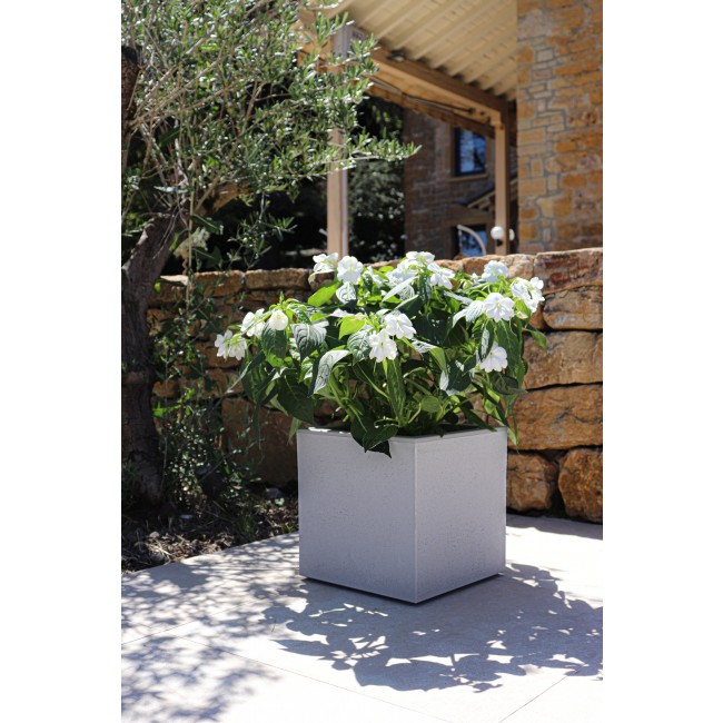 Jardinière Volcania'Up 57 L - Décor Imitation Pierre - 79,5 X 29,5 X 29