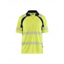 Polo de travail haute visibilité anti-UV 3595 - jaune fluo et bleu marine BLAKLADER