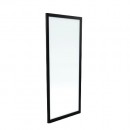 Retour pour paroi de douche Factory - verre transparent - profil noir mat AURLANE