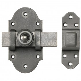 Targette de maître - pène plat - acier brut BOURG INDUSTRIES