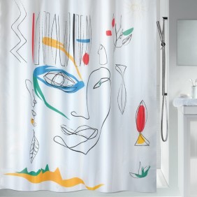 Rideau de douche -180 x 200 cm - Multicolor - Polyester - FACES SPIRELLA