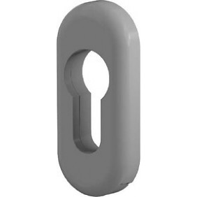 Paire de rosaces en zamak clé I fixation invisible pour béquilles Scoot - gris brillant VACHETTE