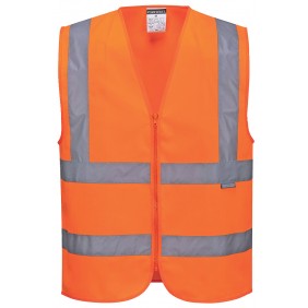 Gilet de travail haute visibilité avec ZIP C375 - orange fluo PORTWEST