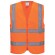 Gilet de travail haute visibilité avec ZIP C375 - orange fluo