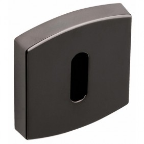 Rosaces carrées clé L pour clé simple - aluminium noir diamant - Muze VACHETTE