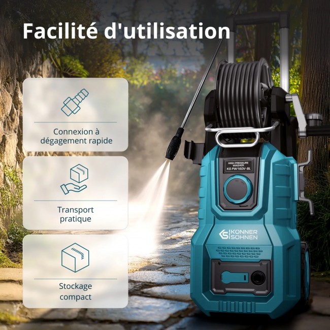 Nettoyeur haute pression 2000W - 160 bar - KS PW160V-BL - Bricozor 3.jpeg KONNER & SOHNEN
