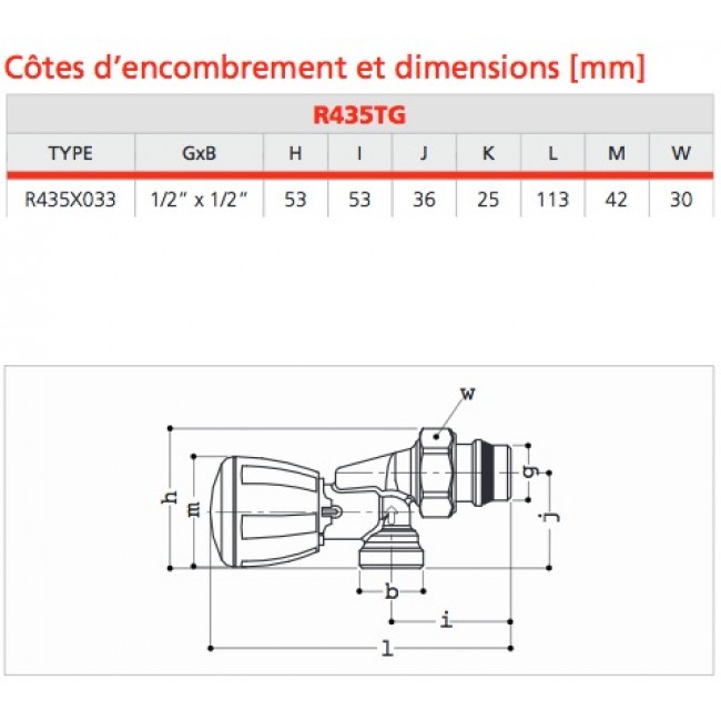 Côtes et encombrements R435TG.jpg GIACOMINI