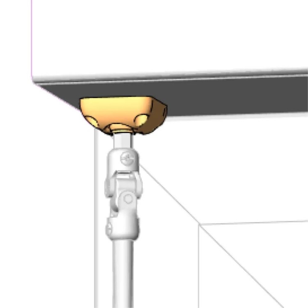 Genouillère Pour Volet Roulant - Blanc RAL 9010 | Pour Tringle 12 Et Tige 6 Pans De 10
