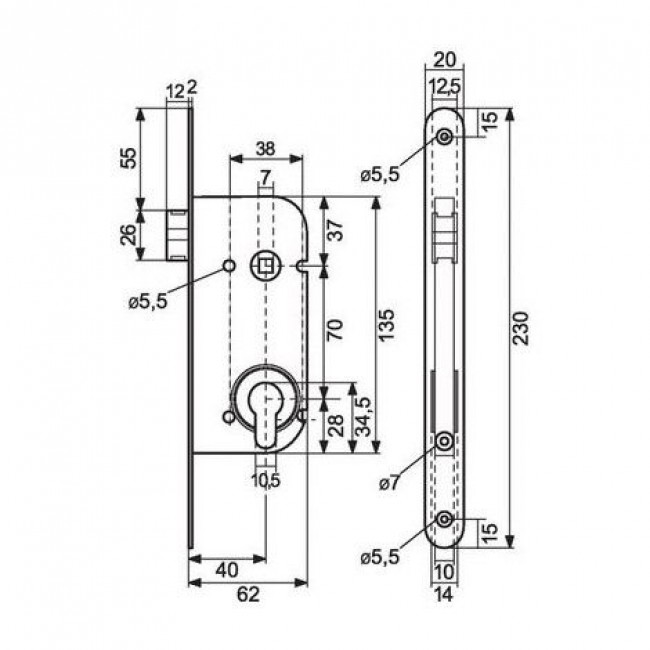 Serrure-larder-encastrer-cylindre-D4500-vachette-schema.jpeg VACHETTE