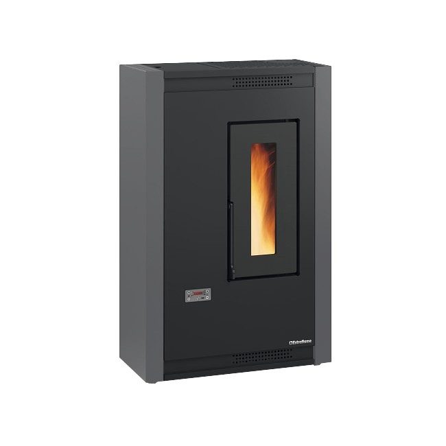 Poêle à granulés extra plat ventilé 5,1 kw - Luisella 5.0 Gris Graphite LA NORDICA EXTRAFLAME