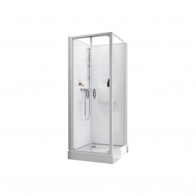 Cabine de douche 70x70 cm Izibox 2 - portes battantes accès de face LEDA