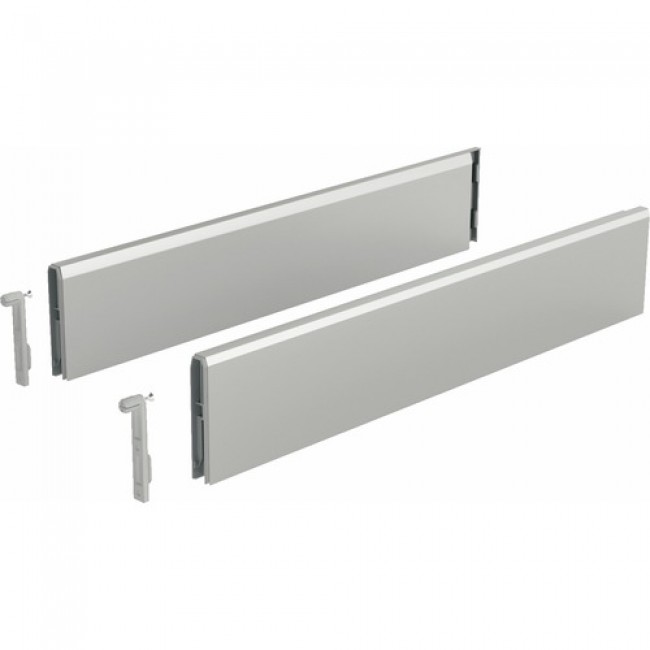 Parois latérales en acier TopSide ArciTech - argent- Kit Hauteur 92 mm HETTICH