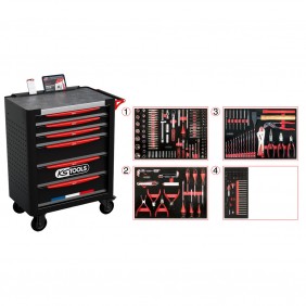 Servante d'atelier - 6 tiroirs - 364 outils KS TOOLS