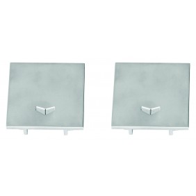 Jeu d'embouts Xperta verre pour rail à fixation murale - gris ARGENTA