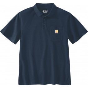 Polo de travail à manches courtes Sleeve pocket - bleu CARHARTT