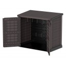 Garbage Box Shed Flat 1200L-Woodgrain - D Brown Front open.62.jpeg DURAMAX