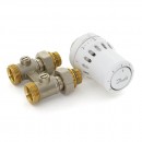 Kit thermostatique avec tête M30x1,5 et raccord en H type RLV-KB - React™ DANFOSS