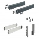 Kit tiroir verre DesignSide ArciTech - côtés H94 mm - pour dos H218 mm HETTICH