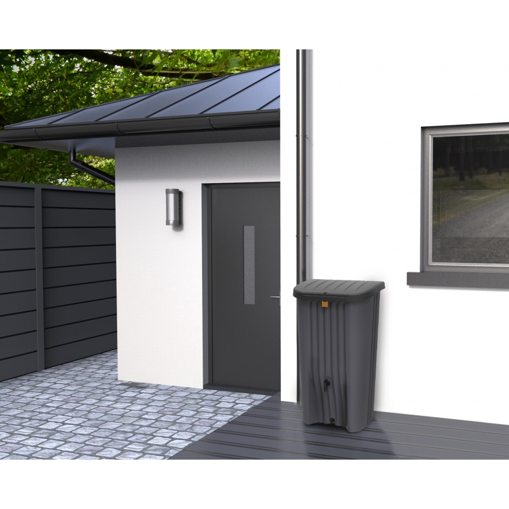 Récupérateur d'eau - gris anthracite - 150L - Récup'Déco EDA PLASTIQUES ...