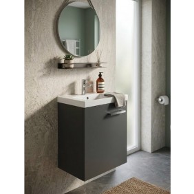 Meuble lave-mains suspendu Palerme graphite - 40x60 cm Néova