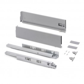Tiroir extérieur Vertex 3D aluminium - hauteur 131 mm - charge 40 kg EMUCA