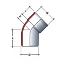 Coude PVC blanc 87°30 mâle / femelle NICOLL