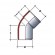 Coude PVC blanc 87°30 mâle / femelle