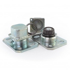 2 gonds bas de sol avec graisseur 87 P avec insert pour tube carré 50 mm COMUNELLO