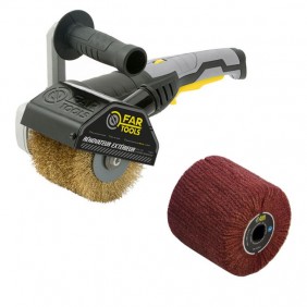 Pack rénovateur extérieur à brosse 1300W - REX 120C + brosse fibre synthétique OFFERTE FARTOOLS