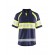 Polo de travail haute-visibilité anti-UV 3338 - bleu marine et jaune fluo