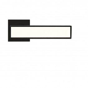 Poignées de porte sur rosaces carrées R 53Q Torino - chromé et noir KARCHER DESIGN