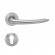 Poignées de porte sur rosaces rondes série ER19 Jersey - inox satiné