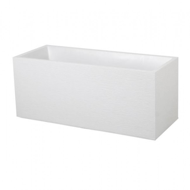 Jardinière - 99,5 x 39 cm - contenance 97,6 L - Graphit blanc cérusé EDA PLASTIQUES
