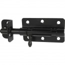 Verrou de box - époxy noir - platine 85x56 mm - Pêne 14 mm TORBEL