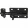 Verrou de box - époxy noir - platine 85x56 mm - Pêne 14 mm