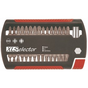 Coffret 30 embouts de vissage XL Selector : fendu, Phillips, Pozidriv et Torx WIHA