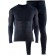 Ensemble maillot et pantalon thermiques LIGHT - noir et bleu roi