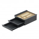 Bloc de 3 tiroirs acier et bambou TRI Grip Steelforce - sous bureau HETTICH