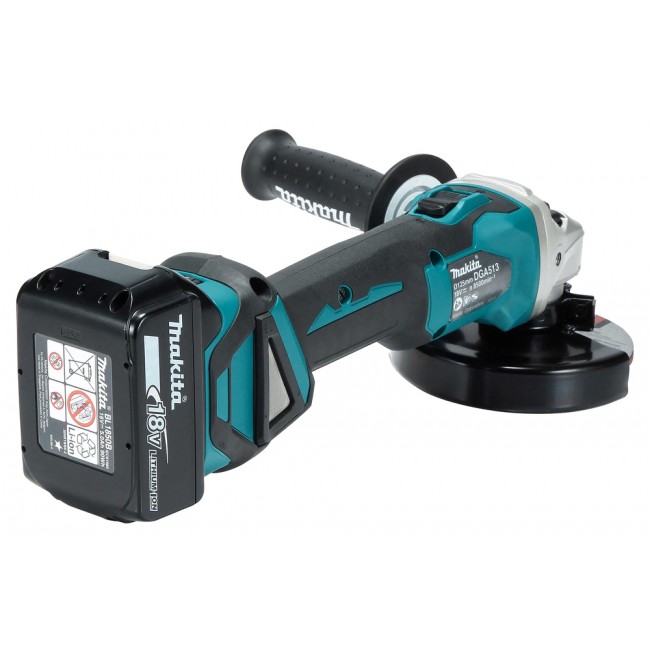 Meuleuse sans fil LXT® 18V - Ø125mm - 2 batteries 5Ah + chargeur - DGA513RTJ - Bricozor 3.jpg MAKITA