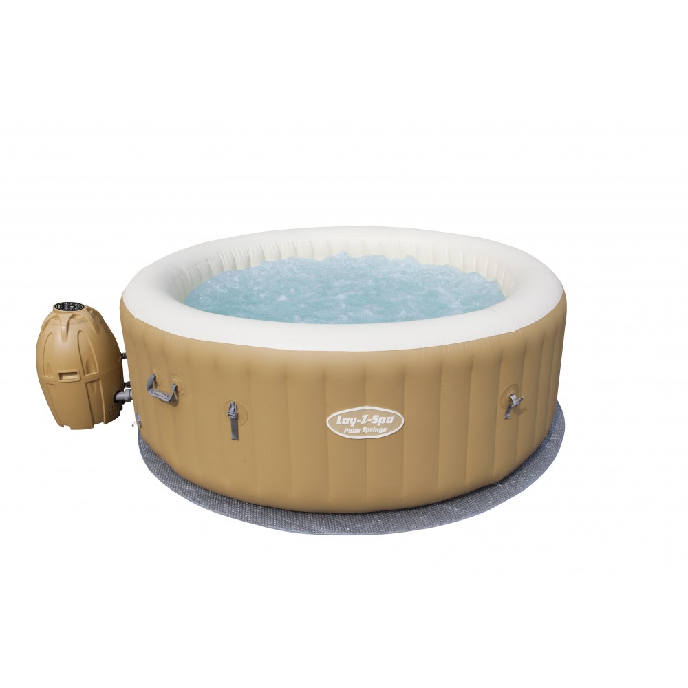 Spa Gonflable Rond 4 6 Places Lay Z Spa Palm Spring Air Jet Accessoires Bestway Bricozor