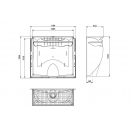 Schéma Cours anglaise à grille pour fenêtre 100x100 cm - usage piéton ACO