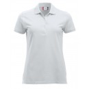 Polo de travail pour femme CLASSIC MARION - manches courtes - blanc CLIQUE