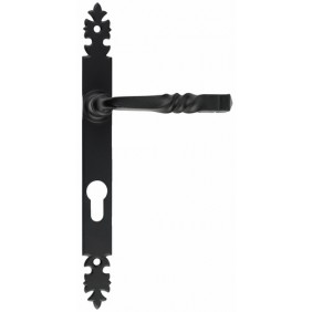 Poignées sur plaques étroites clé I - fer noir cémenté - Bourgogne BOUVET
