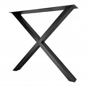 Pied de table en X en acier noir mat - 150(l) x 705(h) x 770(p) mm Interges