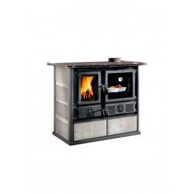 Cuisinière à bois 8,8 kW - revêtement en pierre naturelle - Rosa.16 Petra LA NORDICA EXTRAFLAME