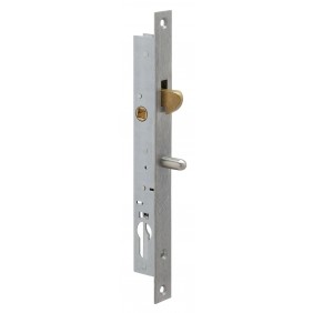 Serrure à larder  à crochet - antidégondage - têtière inox - 28/25 MÉTALUX
