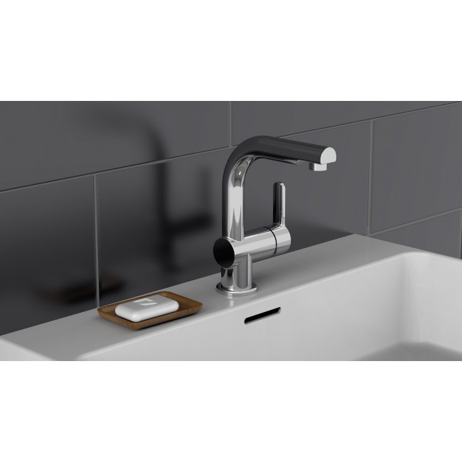 Mitigeur de lavabo - Avec mousseur extractible - chromé - London 3.jpg SCHÜTTE