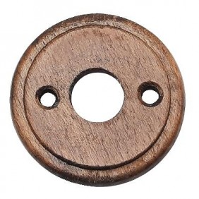 Rosaces de fonction rondes rustiques bois/laiton - diamètre 50 mm DUBOIS INDUSTRIES