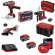 Pack 5 machines 18V + batteries + coffret de transport + coffret d'embouts + disques