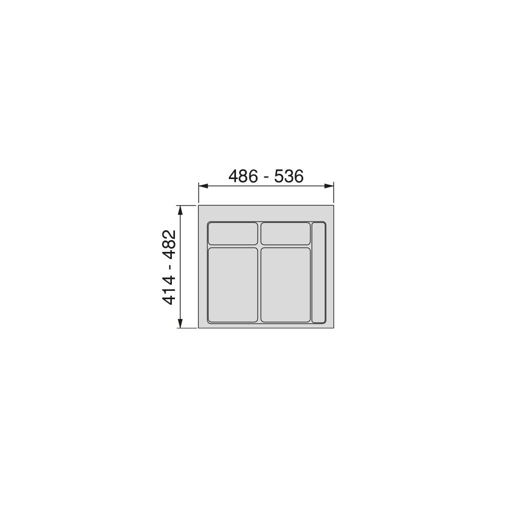 Poubelle tri sélectif 2x12L anthracite pour meuble sous-évier